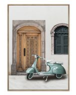 Framed Canvas 50x70 Oak Italian Moped