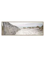 Framed Canvas 60x150 Oak Beach & Wood